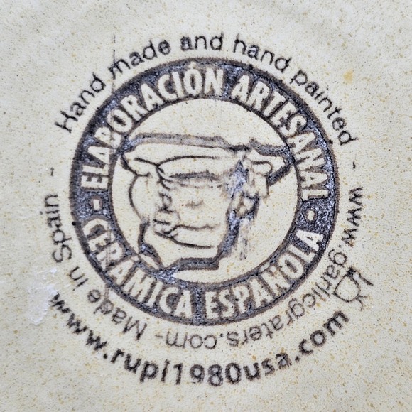 Hand Crafted Lemon Lime Garlic Grater Plate from Spain - Kitchen Decor - Picture 3 of 6